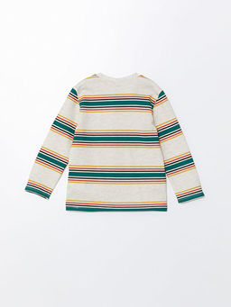 Bisiklet Yaka Uzun Kollu Bask?l? Erkek Bebek Ti??rt - Waikiki фото 3