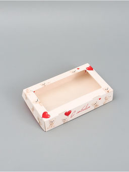 Цена за 5 шт. Коробка подарочная складная «С любовью», 20×12×4 см, с окном