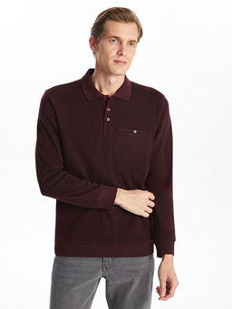 Polo Yaka Uzun Kollu Erkek Sweatshirt - Waikiki фото 4