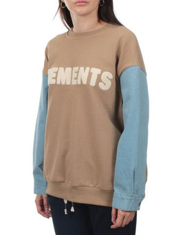 3266 BROWN/LT. BLUE Толстовка женская (95% хлопок, 5% спандекс) - Fashion фото 5