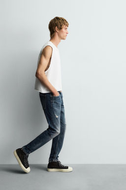 RIPPED SKINNY FIT JEANS - Zara фото 16
