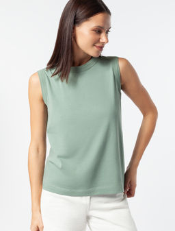 VILATTE / Топ из облегченного полотна с эластаном  фото 5