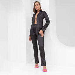 Брюки Деловые аккорды (антрацит) - Charutti фото 2