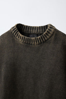 ACID WASH KNIT SWEATER - Zara фото 3