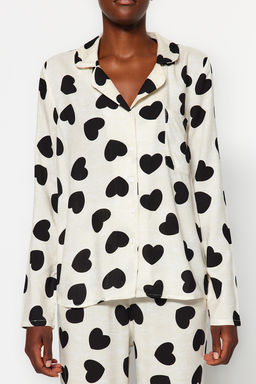 Trendyolmilla Ac?k Pembe Kurdele/Fiyonklu Viskon Dokuma Pijama Tak?m? THMAW21PT0936 фото 6