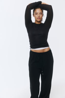Pantal?n de algod?n con cord?n de ajuste - H&m фото 5