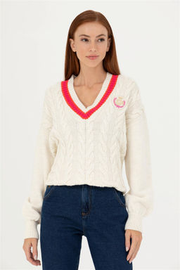 Женский кремовый свитер - U.s. polo assn фото 3