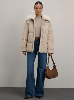 Куртка из вельветовой ткани со съемным воротником / Zarina  фото 2