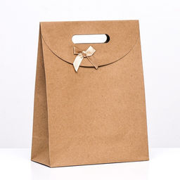 Цена за 5 шт. Коробка-пакет с ручкой, крафт, 32 х 23 х 11 см