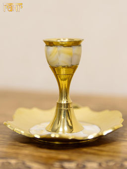 Подсвечник № П5212/4 на 1 свечу с перламутр. 2шт/уп