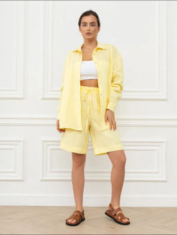 Шорты женские Лён-2 Светло-голубой - Modamica фото 24