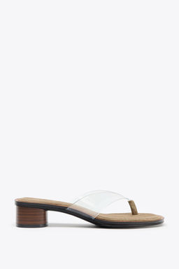 VINYL BLOCK HEEL SANDALS - Zara фото 7