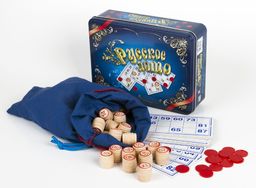 Лото "Русское. Синий ларец" в жестяной коробке (01780) "Десятое королевство"
