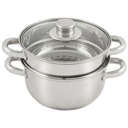 Пароварка MEDIANO 2х-уровневая из нерж стали, объем 2,5 л, индукция/капс дно арт.008524