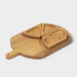 Подарочный набор посуды Adelica «Сырная мозаика», доска разделочная 35×22 см, менажницы 4 шт., 12.5×9 см, дерево берёза