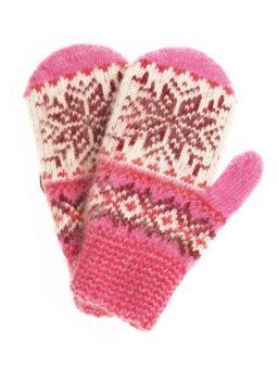 Варежки детские "Снежинка" с вставкой 0803-8