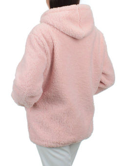 1001 PINK Куртка плюшевая демисезонная (65% хлопок, 35% полиэстер) оверсайз 44-54