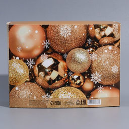 Подарочная коробка складная «Новогодние шары», 20×15×8 см, Новый год