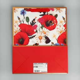 Цена за 2 шт. Пакет подарочный, упаковка, Яркий букет, 30.5?25?12.5 см