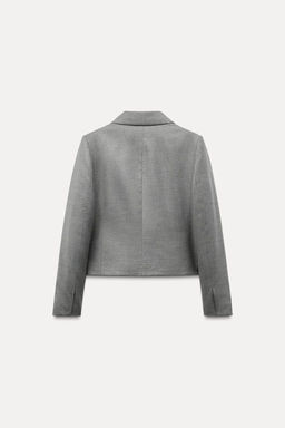 CROPPED DOUBLE-BREASTED BLAZER - Zara фото 3