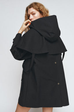 CONTRAST COLLAR HOODED TRENCH COAT ZW COLLECTION LIMITED EDITION - Zara фото 10