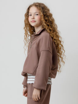 КР 302821/капучино к633 джемпер (свитшот) для дев - Crockid фото 4