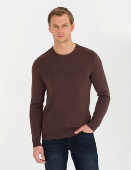 A__k Kahverengi Slim Fit Bisiklet Yaka Triko Kazak - Pierre cardin фото 4