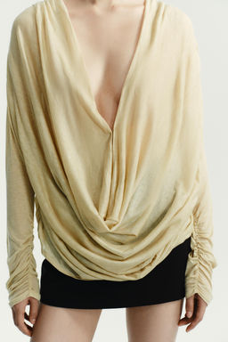 DRAPED TOP - Zara фото 3