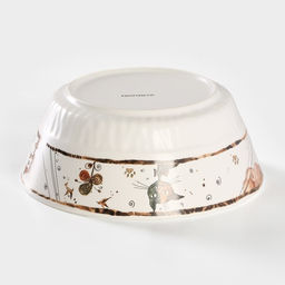 Салатник Коты-аристократы, 1 л, d=18 см, фарфор, белый - Доляна фото 3