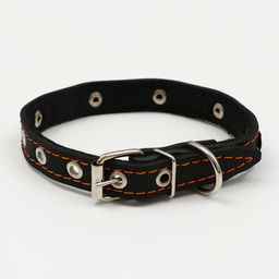 Ошейник кожаный светоотражающий на синтепоне бабочка, 45 х 2 см, ОШ 25-35 см, чёрный - Пижон фото 2