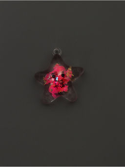 Цена за 5 шт. Подвеска для творчества акрил «Улыбчивая звёздочка», светится в темноте, 3×2.7×1 см, МИКС