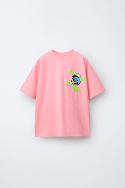 CAMISETA ESTAMPADO GRAFFITI / Rosa