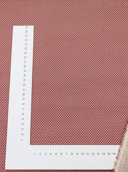 Импорт. хлопок Горошек 1.5/2  цв.бруснично-терракотовый, СОРТ2, ш.1.45м, хлопок-100%, 115гр/м.кв - Купава фото 3