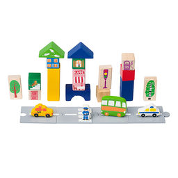 Развивающая игра "Радужный городок" (Деревянный конструктор) (Baby Step)