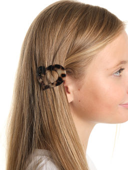 Заколка Сердце PY0450 бежевый