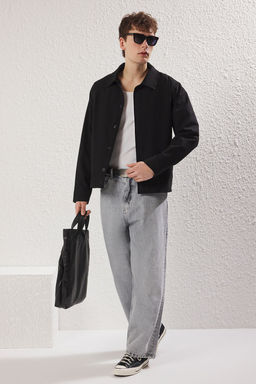 Siyah Regular Fit Mevsimlik Ceket TMNSS25CE00000
