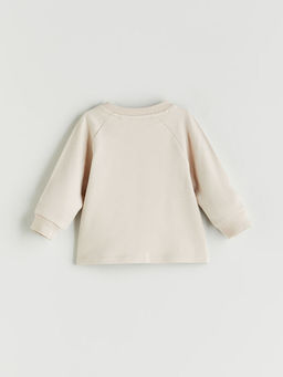 Bask?l? Erkek Bebek Sweatshirt ve E?ofman Alt 2li