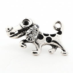 Брошь Собачка TV7618 серебро