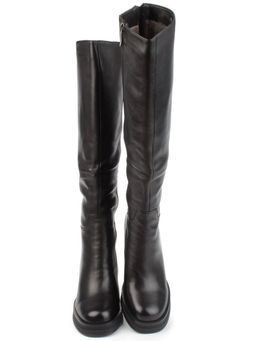 02-B6237-6051Z-6BM-1 BLACK Сапоги зимние женские (натуральная кожа, натуральный мех) - Фабричный китай фото 9