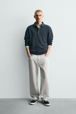 PANTAL?N STRAIGHT FIT JACQUARD / Gris