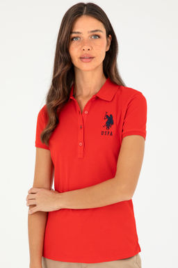 Женская красная базовая футболка Неожиданная скидка в корзине - U.s. polo assn фото 3
