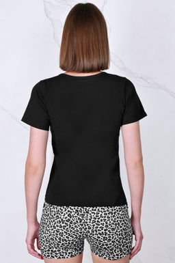 Арт. 285 Пижама с шортами 42-52 (6 шт) Цвет:верх-черный,низ-черный - Калинка фото 3
