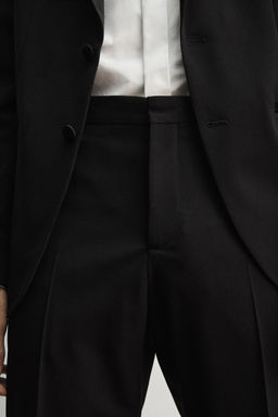 WOOL BLEND TUXEDO SUIT TROUSERS - Zara фото 6