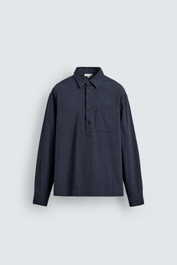 CAMISA POLO REGULAR FIT CUADROS / Azul - Zara фото 7