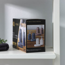 Аксессуары для ванной SAVANNA Глянец, 3 предмета, мыльница, дозатор для мыла, стакан, белые фото 8