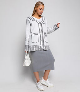 Кардиган #КТ2468, белый