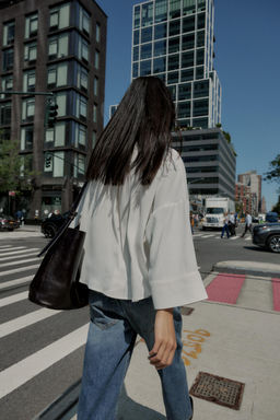 CREPE SHIRT WITH PINTUCKS - Zara фото 5