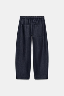 PANTAL?N DENIM BARREL BOLSILLOS ZW COLLECTION / Blanco - Zara фото 26