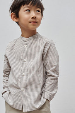 6-10 YEARS / STRIPED STAND COLLAR SHIRT LIMITED EDITION - Zara фото 6