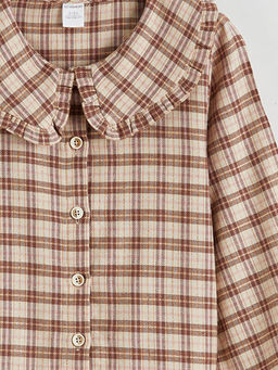 Bebe Yaka Ekose K?z ?ocuk G?mlek